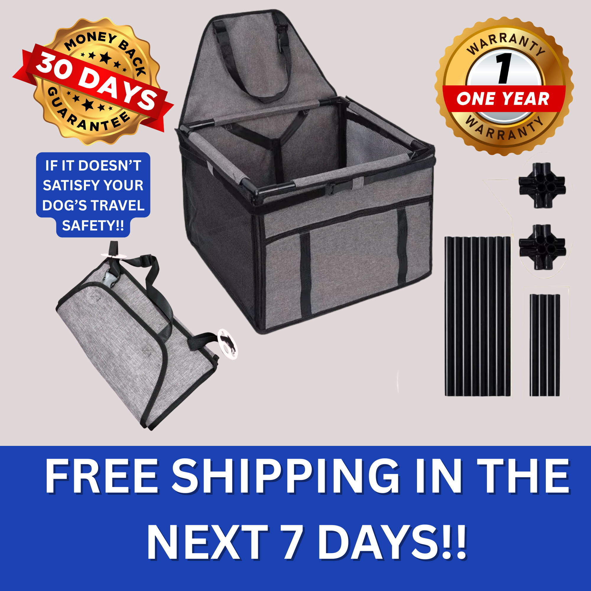 Waterproof Dog Car Seat & Travel Mat