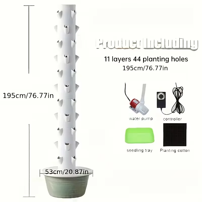 Vertical Hydroponic Grow Tower